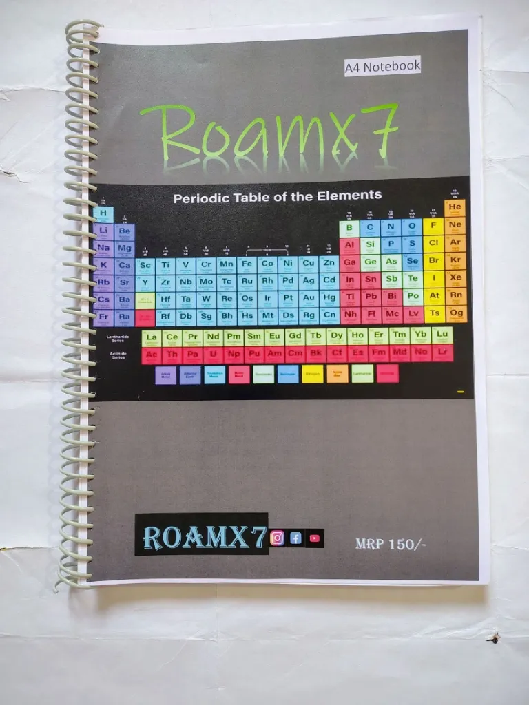 Roamx7 A4 size Plain/Unruled spiral notebook || set of 1 || 200 pages || 1×200 pages each notebook || Best for Student and Artist