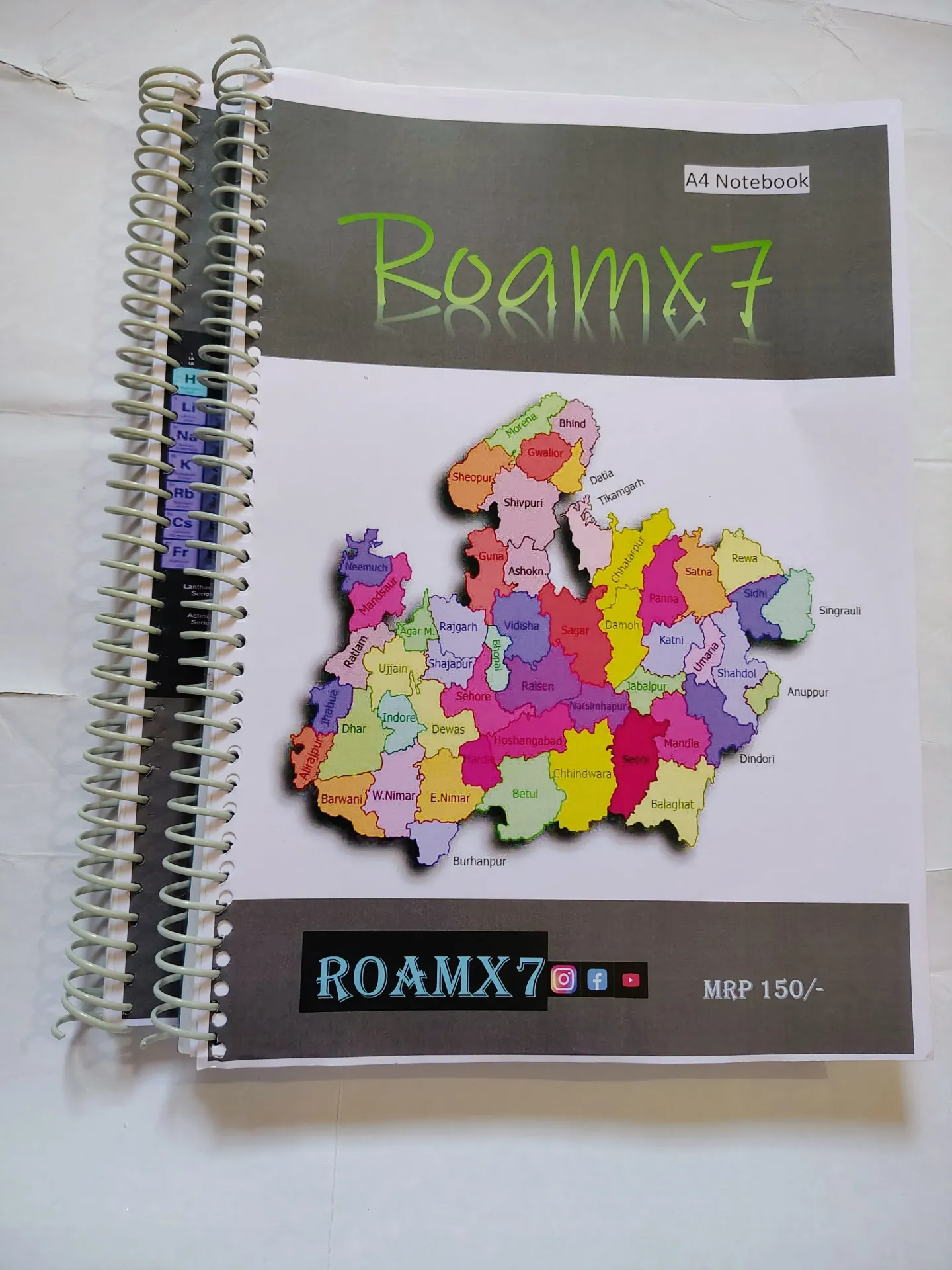 Roamx7 A4 size Plain/Unruled spiral notebook || set of 2 || 400 pages || 2×200 pages each notebook || Best for Student and Artist